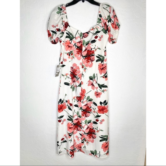 CHELSEA28 Floral Print Dolce Sweetheart Midi Dress - Picture 6 of 10